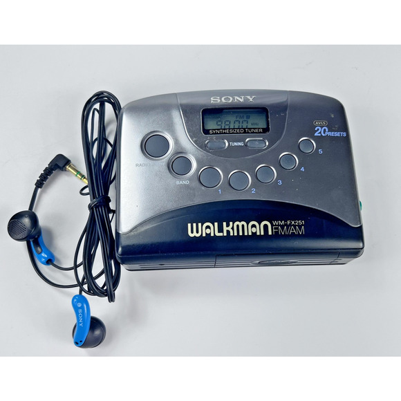 Sony Walkman WM-FX251 Cassette Player FM/AM & Earbuds - Tested Belt Replaced - Picture 1 of 9